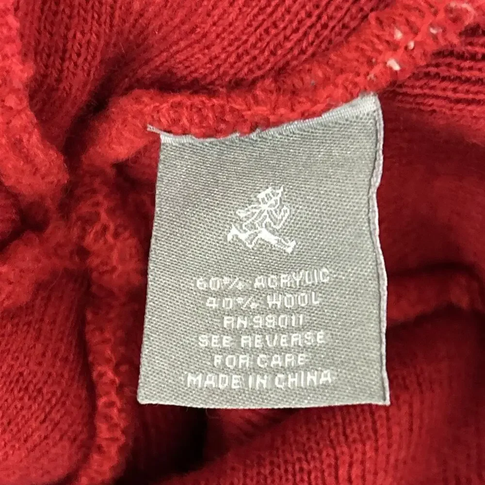 1977 Play Cloths Beanie Pompom Play Red Wool Blend